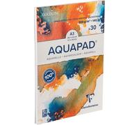 975720c Bloc Encollé Goldline Aquapad - 70 Feuilles Papier Aquarelle Blanc Grain Moyen Fin A5 14,8x21 Cm 300g