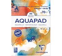 975720C Bloc Encollé Goldline Aquapad - 70 Feuilles Papier Aquarelle Blanc Grain Moyen Fin A5 14,8X21 Cm 300G[J63]