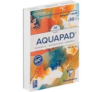 975720c Bloc Encollé Goldline Aquapad - 70 Feuilles Papier Aquarelle Blanc Grain Moyen Fin A5 14,8x21 Cm 300g