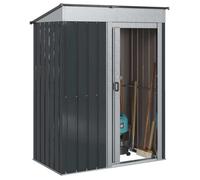 [97574]Cabanons de jardin Anthracite 137x81x180 cm Métал,Poids:30.25 Kg