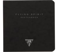 975806c Carnet Flying Spirit - 50 Feuilles Papier Esquisse Ivoire 10,5x10,5 Cm 90g - Couverture En Carte Noire - Illustration Imprimée Au Dos Aléatoire