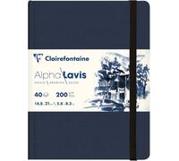975961c - Carnet Cousu Alpha Lavis - 40 Feuilles Papier Dessin Lisse Blanc Alpha Lavis A5 14,8x21 Cm 200g - Idéal Pour Les Arts Graphiques