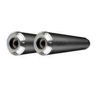 9760B - Silencieux Echappement LeoVince CLASSIC RACER BLACK Ø 50 Right & Left