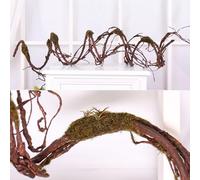 98,4 Pouces Artificiel Pliable Branche Mousse Plante Branche décoration torsadée Mur de Vigne Guirlande Faux Tronc en Bois Fleur de Cerisier extérieur Halloween 3D Jardin Arc décoration