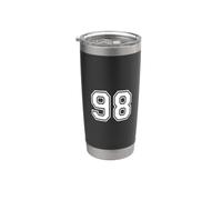 98, numéro quatre-vingt-dix-neuf, correspondance graphique des sports d'équipe, Varsity Gobelet isotherme en acier inoxydable double paroi