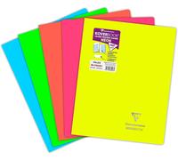 981423c Un Cahier Agrafé Koverbook Neon - 24x32 Cm - 96 Pages Grands Carreaux - Papier Blanc 90 G - Couverture Polypro Opaque - Couleur Aléatoire