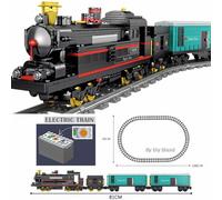 98226 Pas De Boîte - Train À Vapeur Avec Batterie Et Moteur Électrique Pour Enfants, Ensemble De Blocs De Construction, Jouets, Cadeaux Pour Enfants