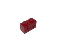 98283 Basic Bricks Brick Special 1 x 2 avec profil de brique de maçonnerie, 10 pièces, GDS-631, compatible avec les blocs de construction Lego, couleur : rouge foncé 154