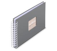 [9836] Hama Album à spirale "Fine Art", 24 x 17 cm, 50 pages blanches, gris p...