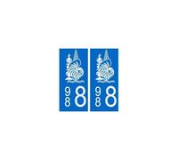 988 nouvelle calédonie autocollant plaque - Angles : droits