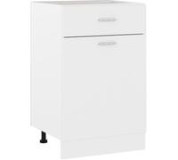 9895®HOME MODERNE Armoire de plancher à tiroir Blanc 50x46x81,5 cm Aggloméré|ARMOIRE BUFFET Meuble haut Meuble bas Cuisine