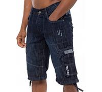 989Zé ENZO Hommes Cargo Shorts Bermudas Classique Coton Homme Casual Short avec Poche EZS404 Bleu Fonce 48
