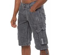 989Zé ENZO Hommes Cargo Shorts Bermudas Classique Coton Homme Casual Short avec Poche EZS404 Gris Fonce 32