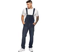 989Zé ENZO Jeans en denim pour homme EZD390 Designer Salopettes combinaisons en coton très résistant Tours de taille 30-50, noir foncé, 34W / 32L
