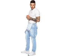 989Zé ENZO Jeans en denim pour homme EZD390 Designer Salopettes Combinaisons en coton Usage intensif Tailles de tour de taille 30-50, Blanchissement., 32W / 32L