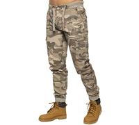989Zé ENZO Pantalon Cargo en Jean Camouflage pour Hommes avec Poignets