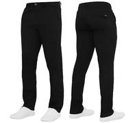 989Zé ENZO Pantalon chino extensible pour homme coupe ajustée jambe slim jeans pantalon par Raw Denim, Noir , 32W / 30L