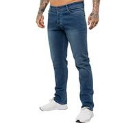 989Zé ENZO Pantalon Homme régulier Ajustement Coupe clasique Coton Stretch Denim Pantalon Jeans EZ359 Bleu Clair 40W / 32L