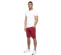 989Zé ENZO Short chino en coton pour homme - Style décontracté, Rouge, 32W