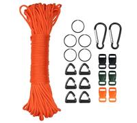 98ft/30 Mètres Nylon 4mm Paracorde kit 7 Brins en Nylon Corde Corde Multifonction pour Parachute Bracelet Set de Bracelet Paracord Cordelettes DIY Bracelet (Orange, 4mm x 30m)
