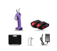 98Vf électrique sans fil sécateur sécateur avec 2PC 9700mAh batterie Lithium-ion efficace arbre fruitier bonsaï élagage Cutter outil(Purple)