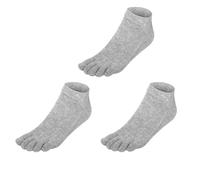 99% coton Chaussettes à orteils pour femme Baskets Tige courte Hauteur cheville Chaussettes F907 (FR/ES, Numérique, 35, 38, Taille normale, Taille normale, Gris x 3)