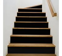 99 DECO - Contremarche Escalier PVC Total Black 15X100cm - Lot de 5