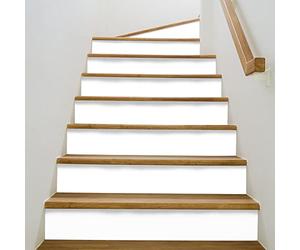 99 DECO - Contremarche Escalier PVC Total White 15X100cm - Lot de 5