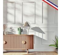 99 Déco - Kit de moulures murales en bois prédécoupées - Prêtes à coller et peindre - 6 cadres - 3 mètres - Apolline B