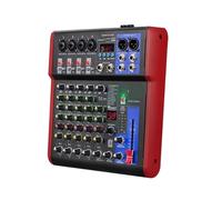 99 DJ Console De Mixage Audio Enregistrement Karaoké Interface Audio 4/6/8 Canaux For Contrôleur Studio Avec Effets Numériques Facile à Utiliser(6 Channels)