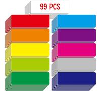 99 Etiquettes magnétiques pour badges nominatifs, effaçables à sec, réutilisables, autocollants de nom néon, cadre arc-en-ciel en 11 couleurs pour tableaux blancs, casiers, réfrigérateur,école, maison