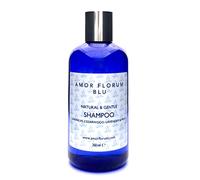 99% Naturel SHAMPOOING - ALOE VERA, GÉRANIUM, BOIS DE CÈDRE, LAVANDE & MENTHE - 250ml de AMOR FLORUM BLU. Sans Sulfate, Parabens. Faible Mousse, Doux, Concentré. pH Équilibré pour Peaux Sensibles.