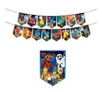 99 Nights in the Forest Décorations d'anniversaire Cerf, Décorations pour gâteaux Cupcakes 99 Nights in the Forest Décorations Bannières Ballons Décorations de fête Fournitures pour fans du jeu A03