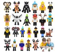 99 Nuit Dans la Foret, 24 Pièces de Figures Amusantes de Monstres Cerfs Poupées Personnages Décoration de bureau et cadeaux pour collectionneurs, fans, enfants, Noël, anniversaires