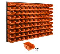 99 pcs. Boîtes, Étagère murale pour système de rangement 115 x 78cm Porte-outils