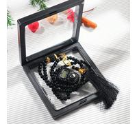 99 pièces Faux perles Grains de prière Compteur de rosaire avec décoration de strass 2 pièces Boîte à bijoux transparente, pour compter dans les sports, la prière, le golf, un excellent cadeau pour le