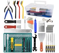 99 Pièces Kit D'outils 3D pour Imprimante, avec Pinces, Limes, Pinces à épiler, Couteaux de Sculpture, Aiguilles de nettoyage, Clés, Clés à molette, pour Le Nettoyage Finition Impression