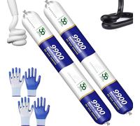 9900 Mastic d'étanchéité imperméable, solution permanente pour les fissures de toit et de mur, mastic d'étanchéité en silicone, mastics extérieurs imperméables à l'eau (Black,2Pcs)