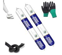 9900 Sealant Waterproof, Outdoor Silicon Waterproof Sealant, Silicon Waterproofs Sealants, Permanent Solution for Roof & Wall Cracks Heat Resistant Tear, Stretch Resistance (Black,2Pcs)