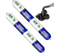 9900 Sealant Waterproof, Silicone Mastic Résistant À La Chaleur Flexible Étanche Colle Pour Toit Et Mur Fissure Réparation Fuite Étanchéité Amélioration De L'habitat (Noir,2PCS)