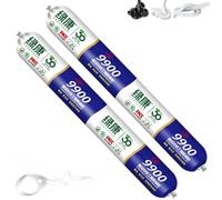 9900 Sealant Waterproof,solution permanente pour fissures de toiture et de mur,mastic silicone imperméable pour extérieur,résistant à la chaleur,aux déchirures et à l'étirement,Haute (Transparent,2PC)