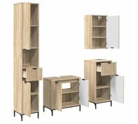 [9904787]Armoire sdb Meuble salle bain - Ensemble de mobilier de salle de bain avec tiroir Chêne Sonoma,Poids:70.95 Kg