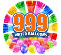 999 Bombe a Eau Autoscellantes, Ballons d’Eau à Remplissage Rapide pour Jeux Piscine, Jeux d Eau Exterieur pour Enfants, Jardin, Plage et Fêtes d’Été