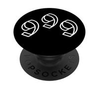 999 Numéro Triple 9 PopSockets PopGrip Adhésif