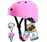99FLIPS Casque Velo Enfant 3 Ans - Casque Vélo Enfant - Velo Fille - Vélo Skate Patins à roulettes Roller - Taille XS Rose