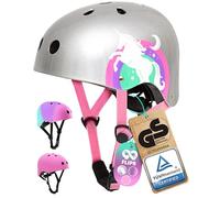 99FLIPS Casque Velo Enfant 3 Ans - Casque Vélo Enfant - Velo Fille - Vélo Skate Patins à roulettes Roller - Taille XS Paillettes