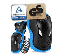 99FLIPS Genouillères pour enfants - Pour skateboard, roller et scooter - Genouillères et coudières pour enfants et tout-petits - Taille XS - Bleu