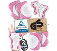 99FLIPS Protection Roller Enfant Garcon - Protection Velo Enfant 3 Ans, Protege Genoux Skateboard, BMX - Trotinette Freestyle - Patin a Roulette Fille Patins à Glace - FLASH S/M Rose