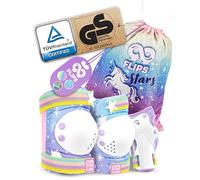 99FLIPS Protection Skateboard Enfant - Protection Velo Enfant 3 Ans Genouillère - Protege Genoux BMX et Skate - Patin a Roulette Fille Patins à Glace - Taille S/M Arc DE Pluie