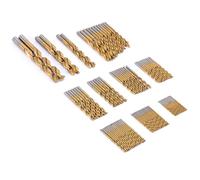 99pcs Jeu de forets hélicoïdaux HHS revêtus de titane Kit de forets pour le bois 1,5-10mm